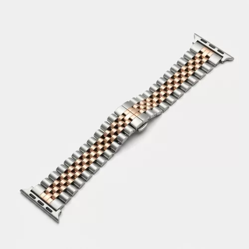 Apple Watch "Jubilee" láncszemes fém óraszíj /ezüst-rosegold/ 40/41 és 42mm