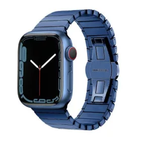   Apple Watch nagy láncszemes fém óraszíj /kék/ 44/45/46/49 mm