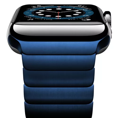 Apple Watch nagy láncszemes fém óraszíj /kék/ 44/45/46/49 mm