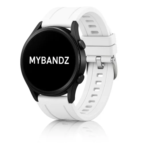 MYBANDZ Sportos szilikon óraszíj - fehér/ 22mm