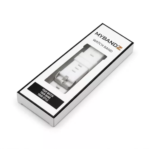 MYBANDZ Sportos szilikon óraszíj - fehér/ 22mm