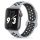 Apple Watch lélegző szilikon óraszíj /szürke-fekete/ 42/44/45/49 mm
