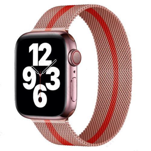 Apple Watch milánói fém óraszíj /pink-piros/ 38/40/41 mm