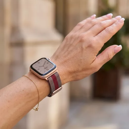 Apple Watch milánói fém óraszíj /pink-piros/ 40/41 és 42mm
