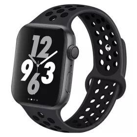   Apple Watch lélegző szilikon óraszíj /fekete/ 44/45/46/49 mm