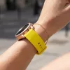 MYBANDZ Szilikon óraszíj fém csattal /sárga// 20mm