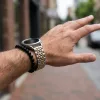 MYBANDZ Jubilee láncszemes fém óraszíj - ezüst-arany/ 20mm