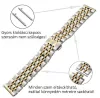 MYBANDZ Jubilee láncszemes fém óraszíj - ezüst-arany/ 20mm