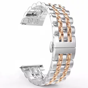   MYBANDZ Jubilee láncszemes fém óraszíj - ezüst-rosegold/ 20mm