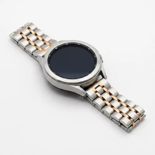 MYBANDZ Jubilee láncszemes fém óraszíj - ezüst-rosegold/ 20mm