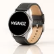 MYBANDZ Elegáns bőróraszíj - szürke - ezüst csattal/ 22mm