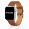 Apple Watch Firenze bőróraszíj ezüst csattal /barna/ 44/45/46/49 mm