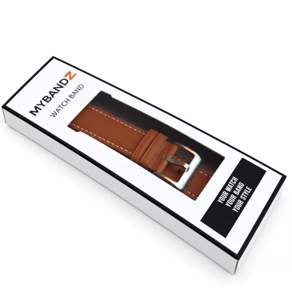 Apple Watch Firenze bőróraszíj ezüst csattal /barna/ 44/45/46/49 mm