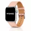 Apple Watch Firenze bőróraszíj ezüst csattal /púder/ 44/45/46/49 mm