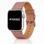 Apple Watch Firenze bőróraszíj ezüst csattal /mályvarózsaszín/ 44/45/46/49 mm