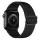 Apple Watch állítható rugalmas szövet óraszíj /fekete/ 44/45/46/49 mm