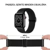 Apple Watch állítható rugalmas szövet óraszíj /fekete/ 44/45/46/49 mm