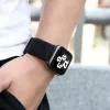 Apple Watch állítható rugalmas szövet óraszíj /fekete/ 44/45/46/49 mm