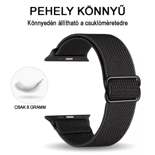 Apple Watch állítható rugalmas szövet óraszíj /barna/ 44/45/46/49 mm