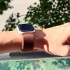 Apple Watch állítható rugalmas szövet óraszíj /sötétbarna/ 44/45/46/49 mm