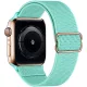Apple Watch állítható rugalmas szövet óraszíj /türkiz-zöld/ 44/45/46/49 mm