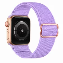   Apple Watch állítható rugalmas szövet óraszíj /levendula/ 40/41 és 42mm