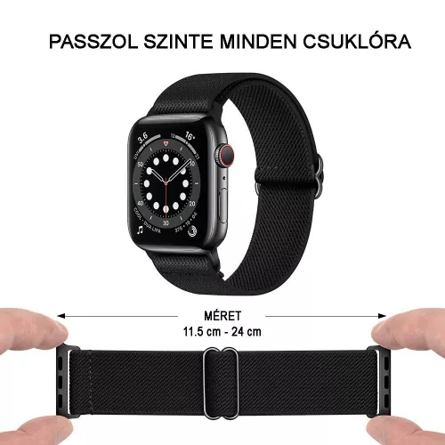 Apple Watch állítható rugalmas szövet óraszíj /türkiz/ 40/41 és 42mm