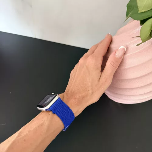 Apple Watch állítható rugalmas szövet óraszíj /kék/ 40/41 és 42mm