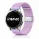 MYBANDZ Állítható fonott szövet óraszíj /levendula/ 22mm