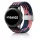 MYBANDZ Állítható fonott szövet óraszíj /kék-pink/ 22mm