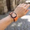 MYBANDZ Állítható elasztikus szövet óraszíj /narancs/ 22mm