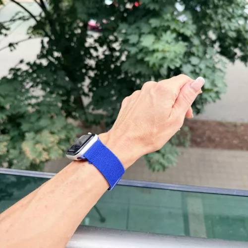 Apple Watch állítható rugalmas szövet óraszíj /kék/ 44/45/46/49 mm