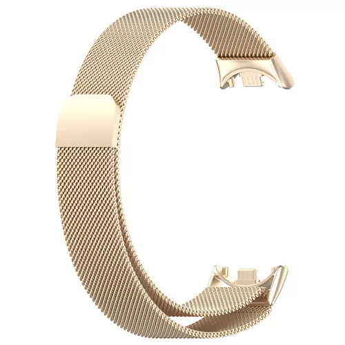 Xiaomi Smart Band 8/9/10 - Milánói mágneses fém óraszíj - pezsgőarany