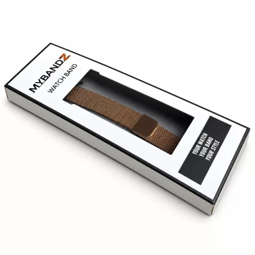 Xiaomi Smart Band 8/9/10 - Milánói mágneses fém óraszíj - rosegold