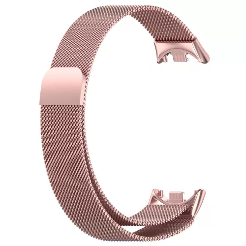 Xiaomi Smart Band 8/9/10 - Milánói mágneses fém óraszíj - pink-arany