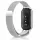 Xiaomi Smart Band 8/9/10 - Milánói mágneses fém óraszíj - ezüst