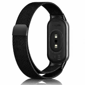   Xiaomi Smart Band 8/9/10 - Milánói mágneses fém óraszíj - fekete