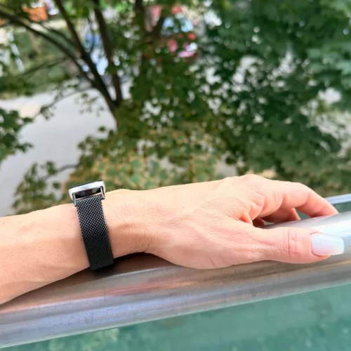 Xiaomi Smart Band 8/9/10 - Milánói mágneses fém óraszíj - fekete