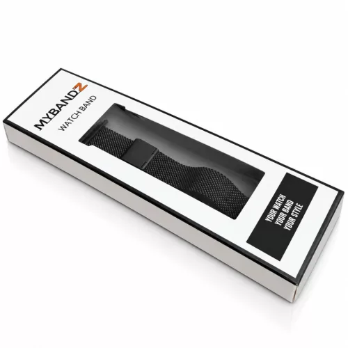 Xiaomi Smart Band 8/9/10 - Csatos milánói fém óraszíj - fekete