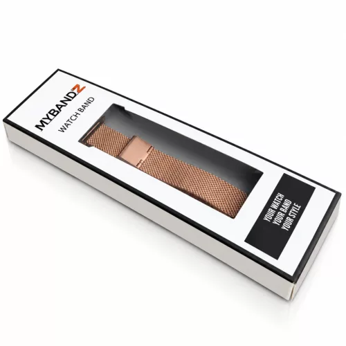 Xiaomi Smart Band 8/9/10 - Csatos milánói fém óraszíj - rosegold