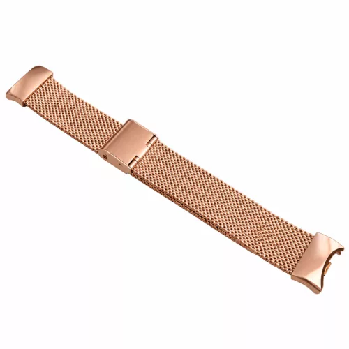 Xiaomi Smart Band 8/9/10 - Csatos milánói fém óraszíj - rosegold