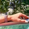 Xiaomi Smart Band 8/9/10 - Csatos milánói fém óraszíj - pink-arany