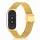 Xiaomi Smart Band 8/9/10 - Csatos milánói fém óraszíj - arany