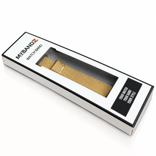 Xiaomi Smart Band 8/9/10 - Csatos milánói fém óraszíj - arany