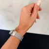 Xiaomi Smart Band 8/9/10 - Csatos milánói fém óraszíj - ezüst