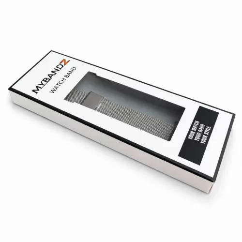 Xiaomi Smart Band 8/9/10 - Csatos milánói fém óraszíj - ezüst