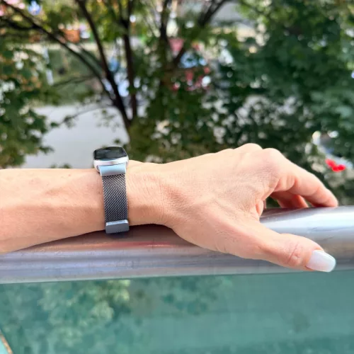 Xiaomi Smart Band 8/9/10 - Milánói mágneses fém óraszíj - antracit szürke