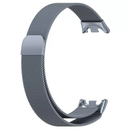 Xiaomi Smart Band 8/9/10 - Milánói mágneses fém óraszíj - antracit szürke