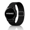 MYBANDZ Állítható elasztikus szövet óraszíj / fekete / 20mm