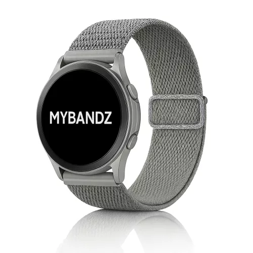 MYBANDZ Állítható elasztikus szövet óraszíj /szürke/ 20mm